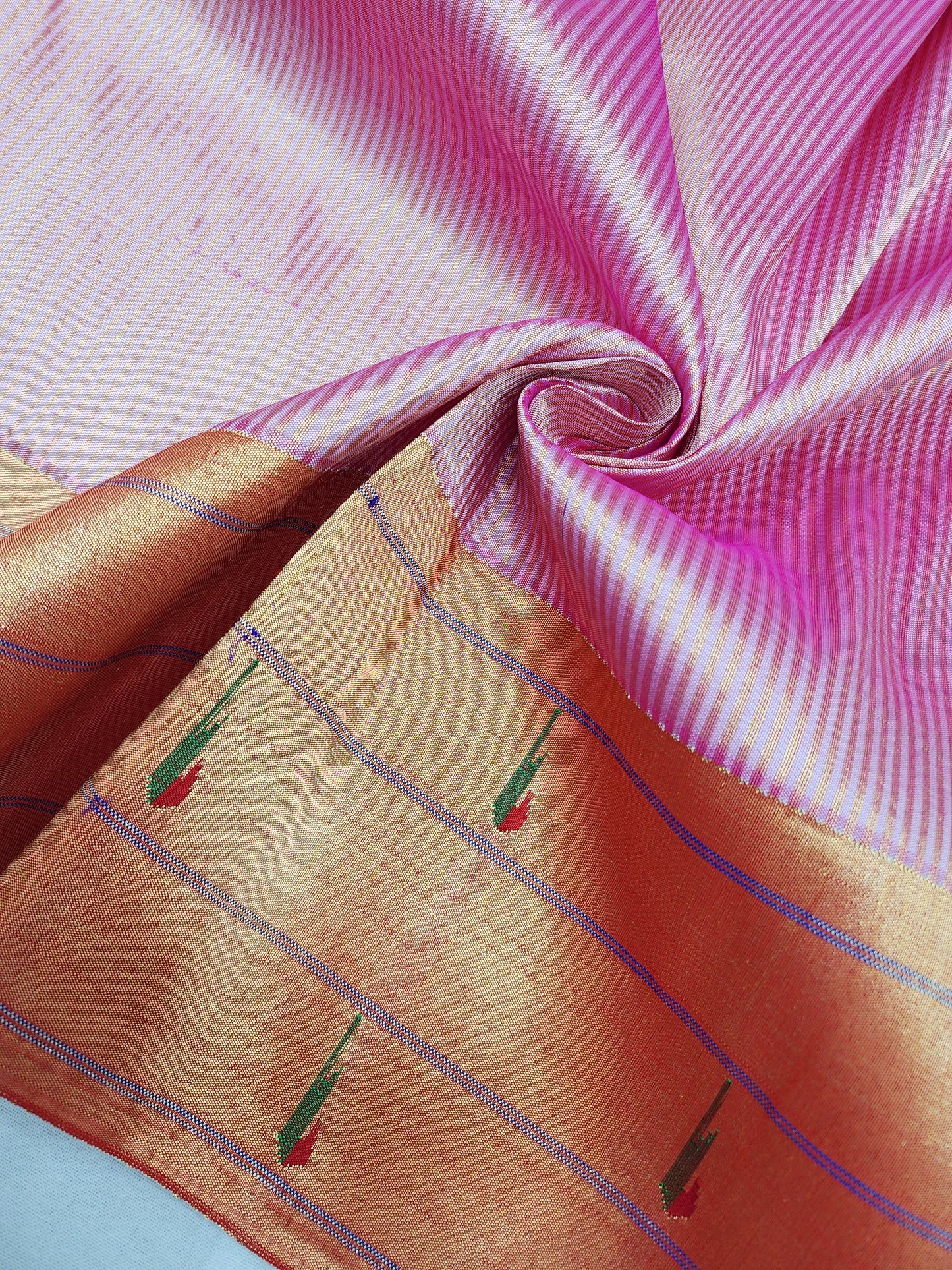 Triple Muniya Brocade Paithani
