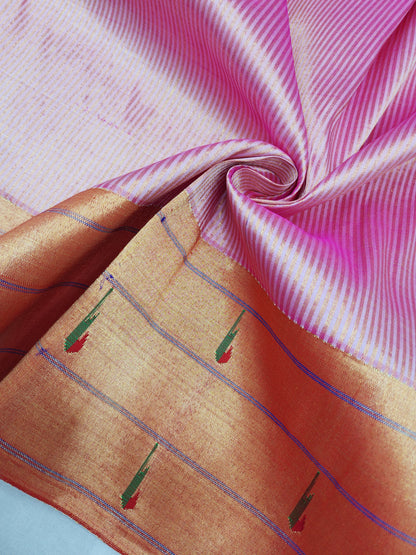 Triple Muniya Brocade Paithani