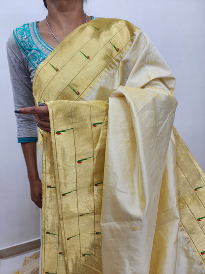 Triple Muniya Brocade Paithani