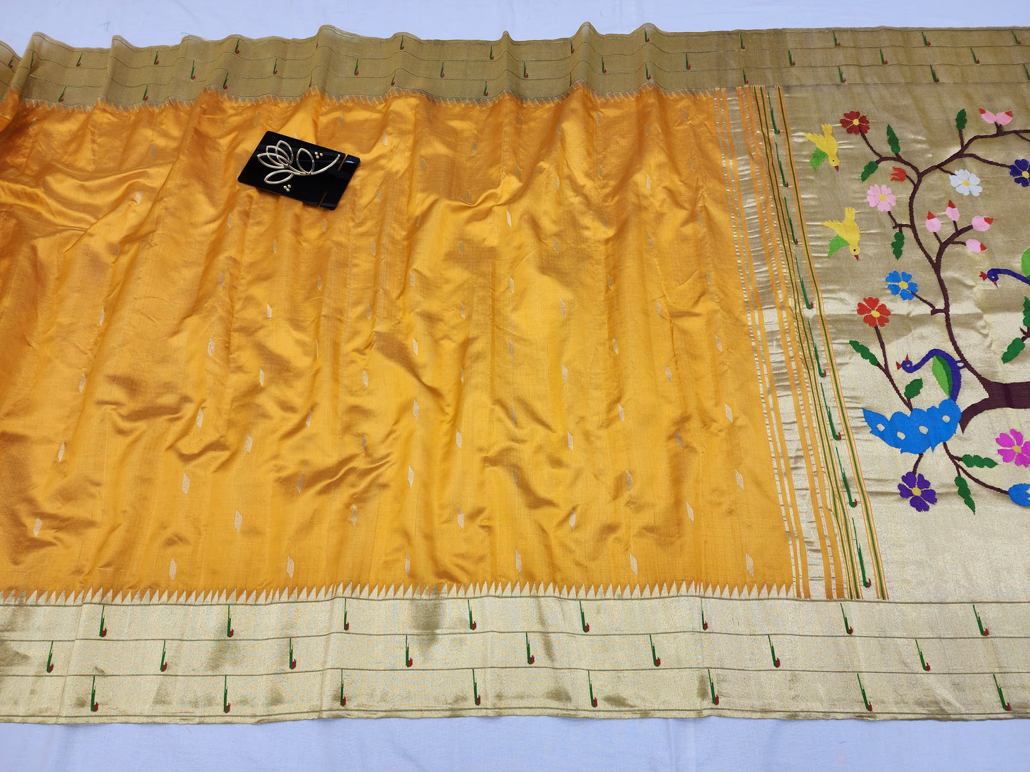 Triple Muniya Brocade Paithani