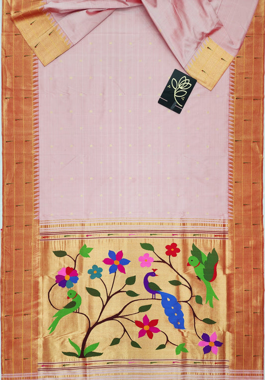 Triple Muniya Brocade Paithani