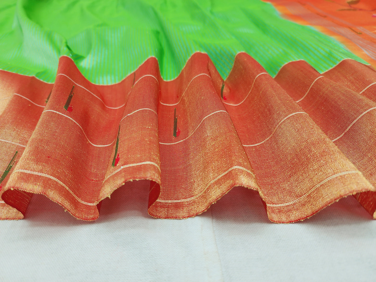 Triple Muniya Brocade Paithani