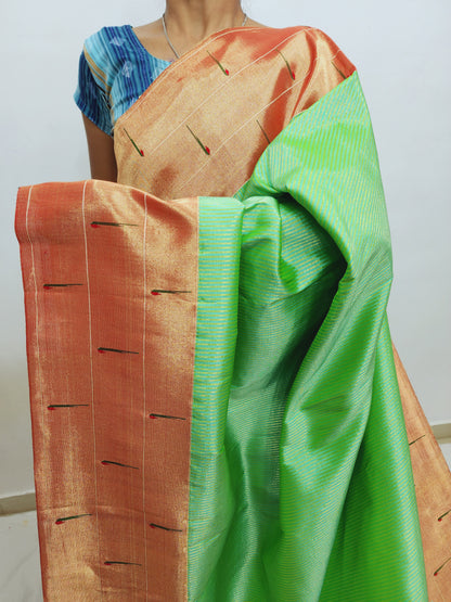 Triple Muniya Brocade Paithani