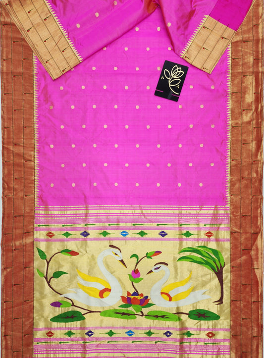 Triple Muniya Brocade Paithani