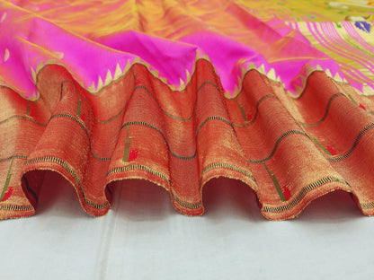 Triple Muniya Brocade Paithani