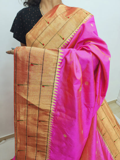 Triple Muniya Brocade Paithani