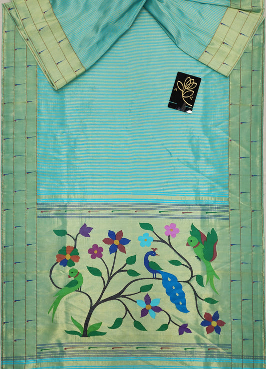 Triple Muniya Brocade Paithani