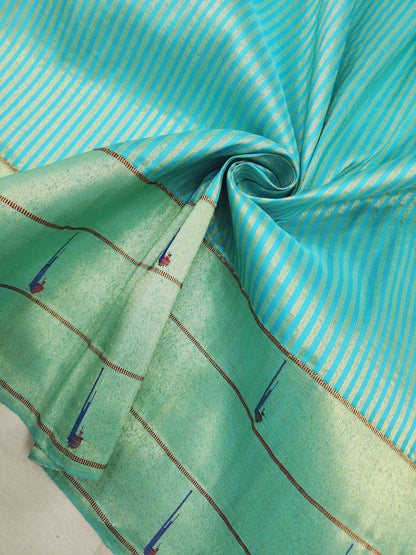 Triple Muniya Brocade Paithani