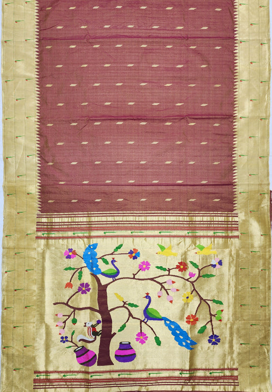 Triple Muniya Brocade Paithani