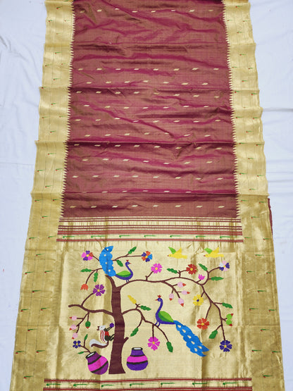 Triple Muniya Brocade Paithani