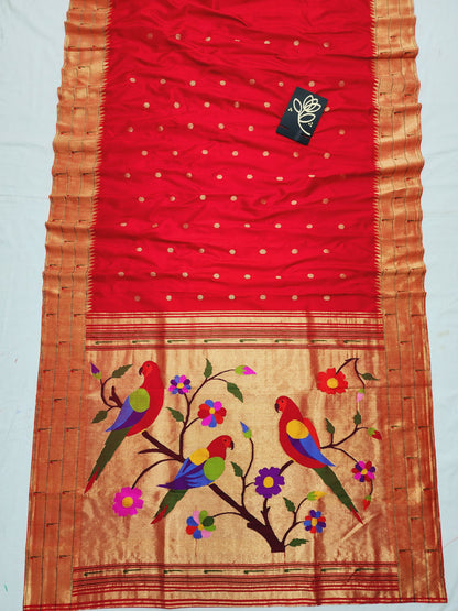 Triple Muniya Brocade Paithani