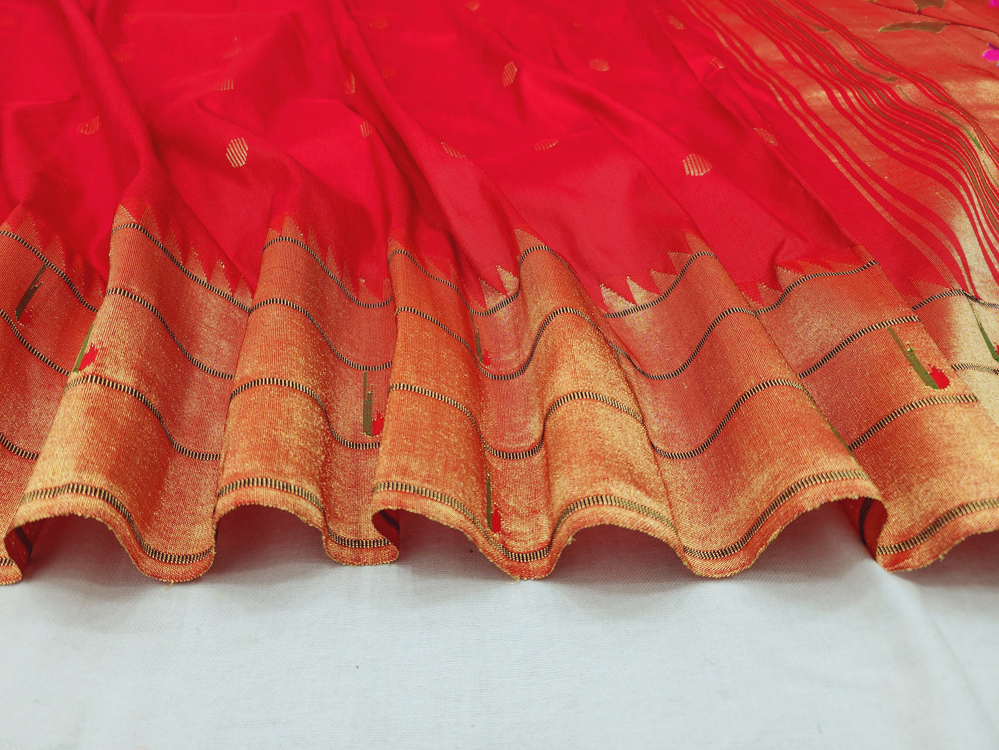 Triple Muniya Brocade Paithani