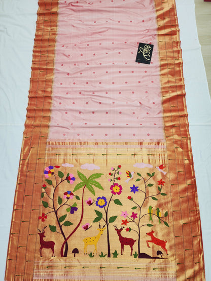 Triple Muniya Brocade Paithani