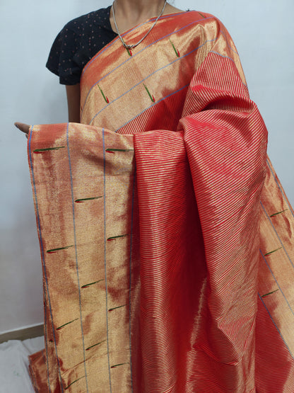 Triple Muniya Brocade Paithani