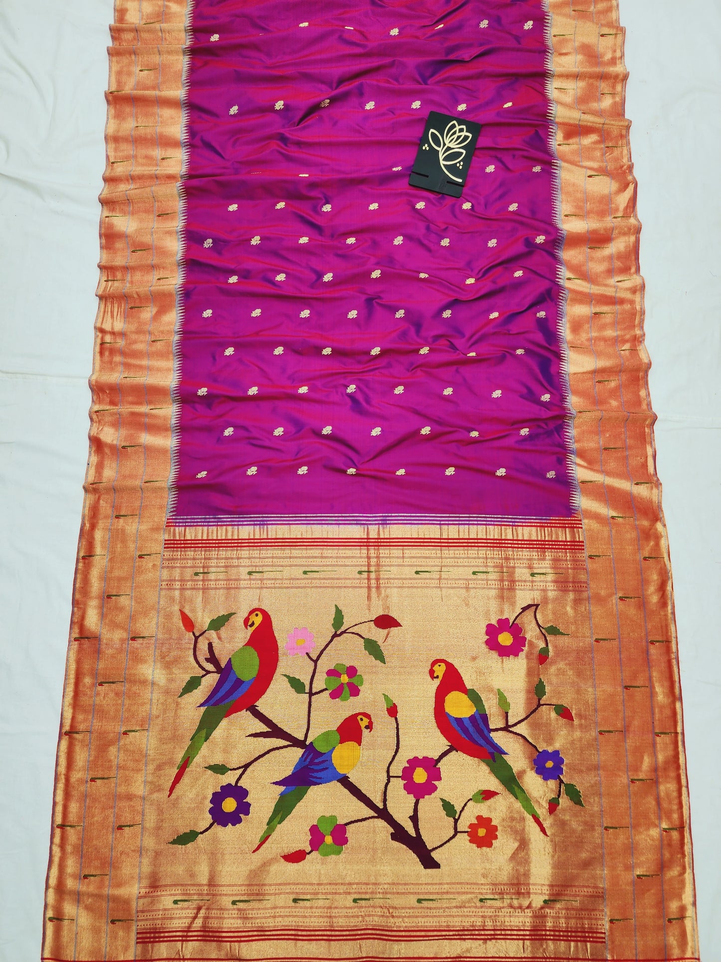 Triple Muniya Brocade Paithani