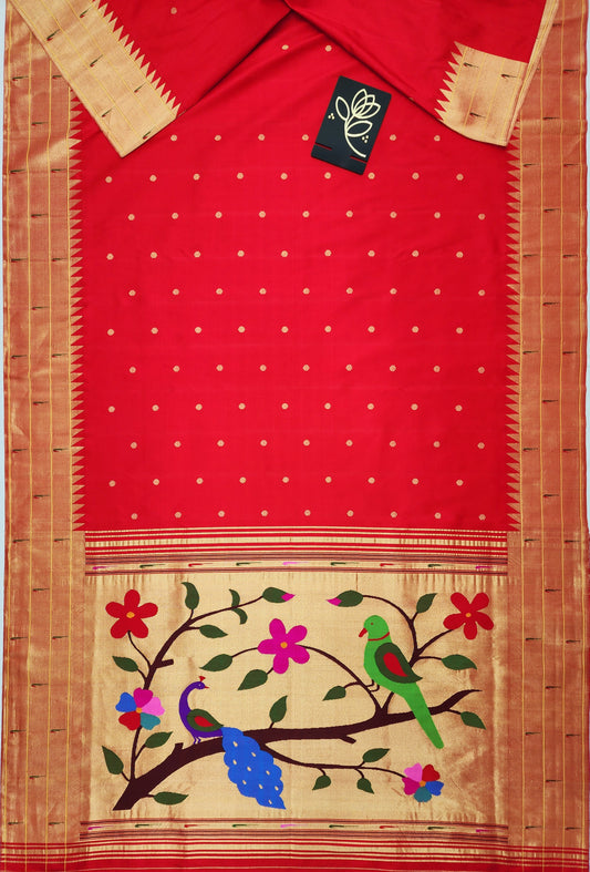 Triple Muniya Brocade Paithani