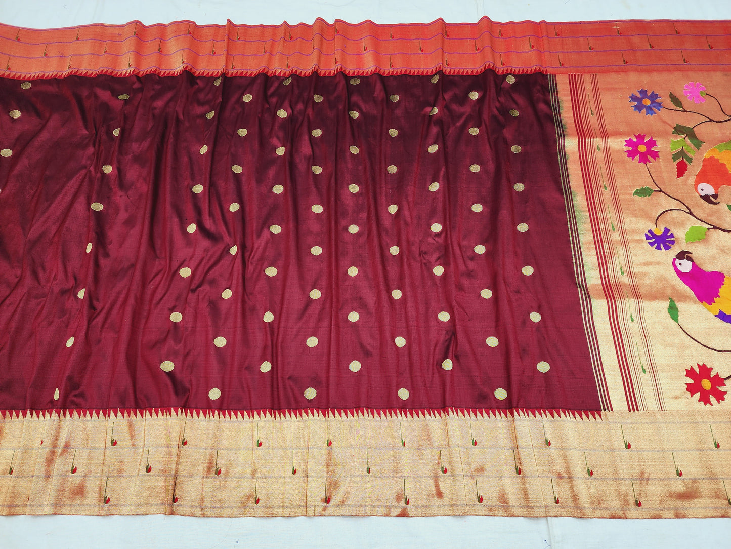 Triple Muniya Brocade Paithani