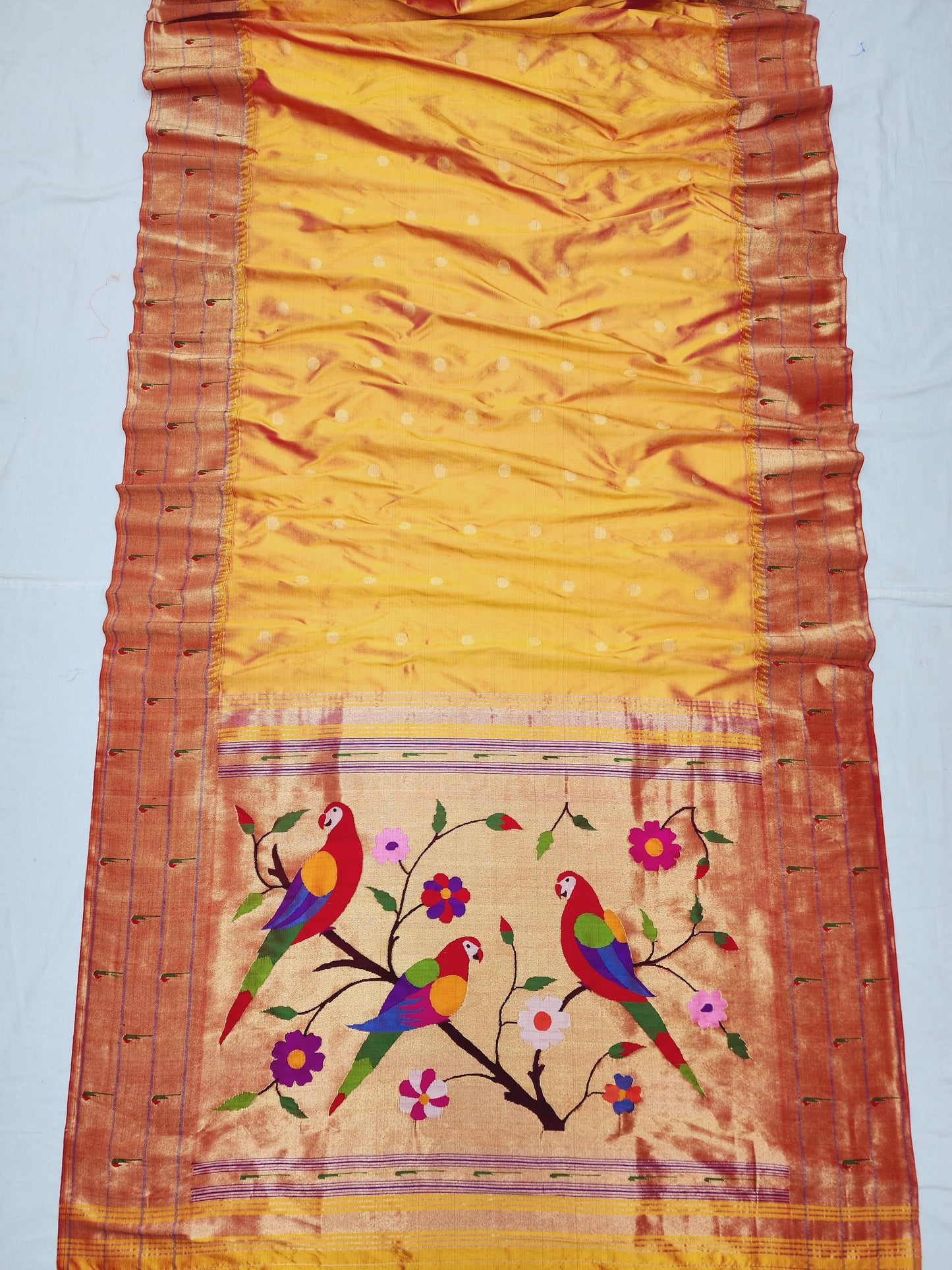 Triple Muniya Brocade Paithani