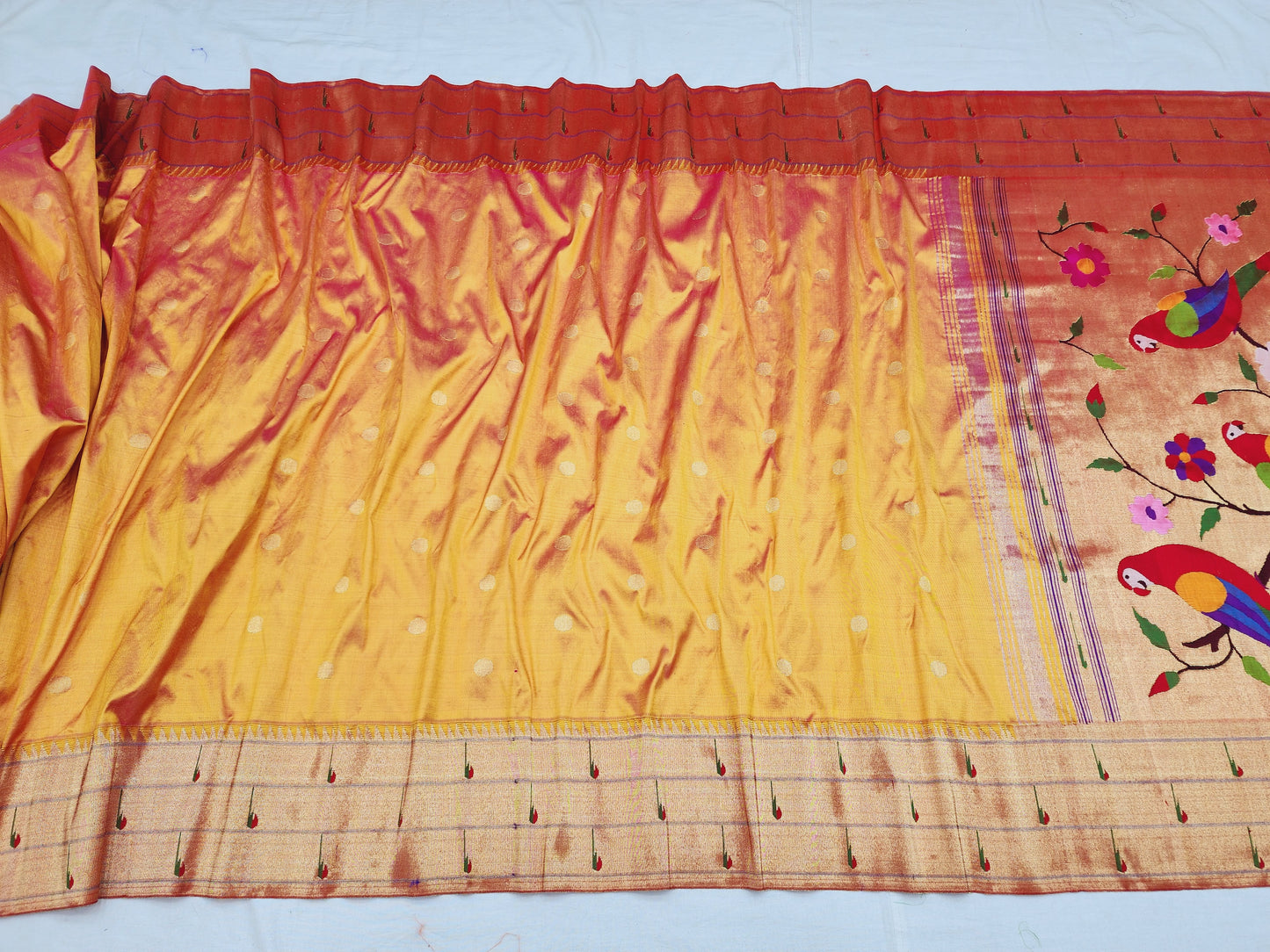Triple Muniya Brocade Paithani