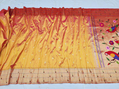 Triple Muniya Brocade Paithani