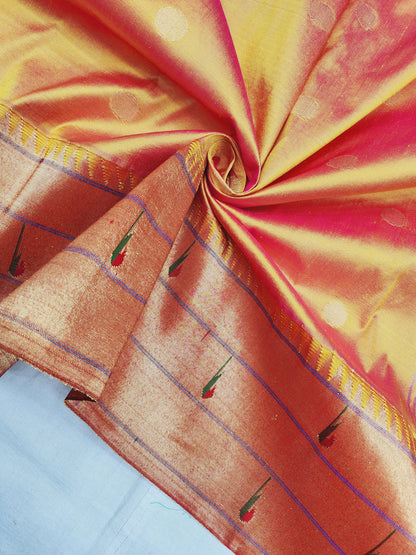 Triple Muniya Brocade Paithani