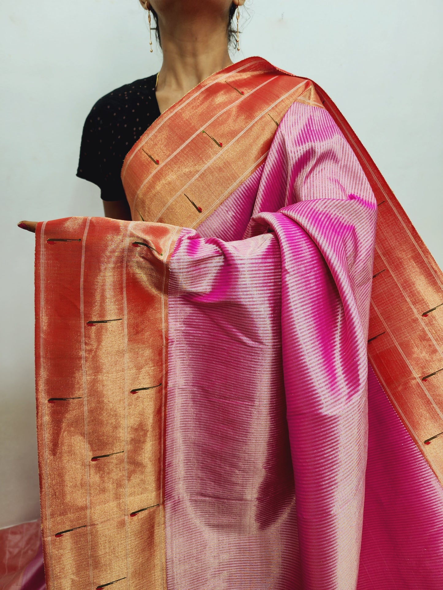 Triple Muniya Brocade Paithani