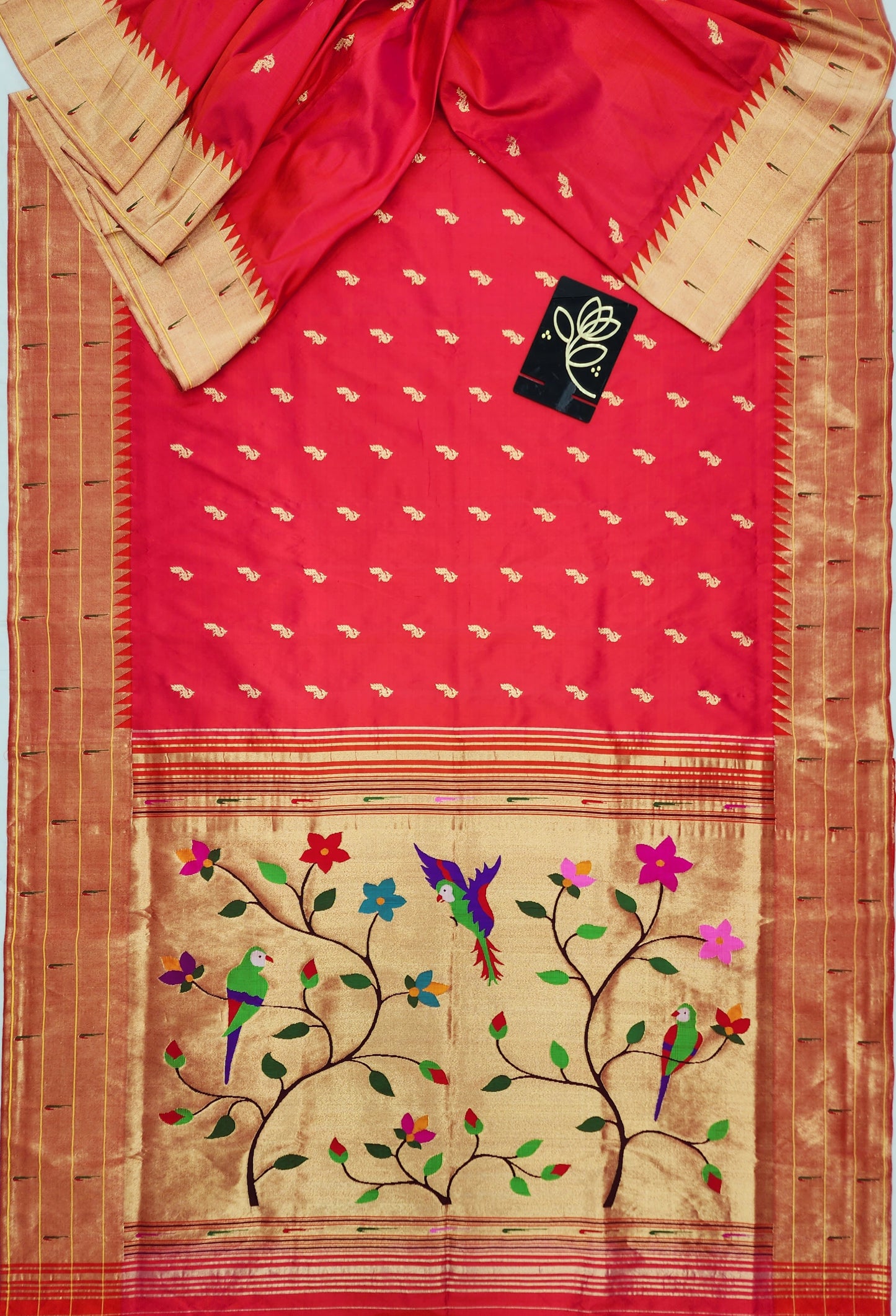 Triple Muniya Brocade Paithani