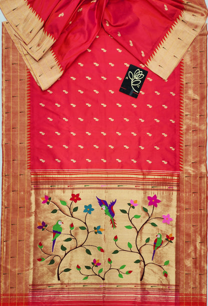 Triple Muniya Brocade Paithani