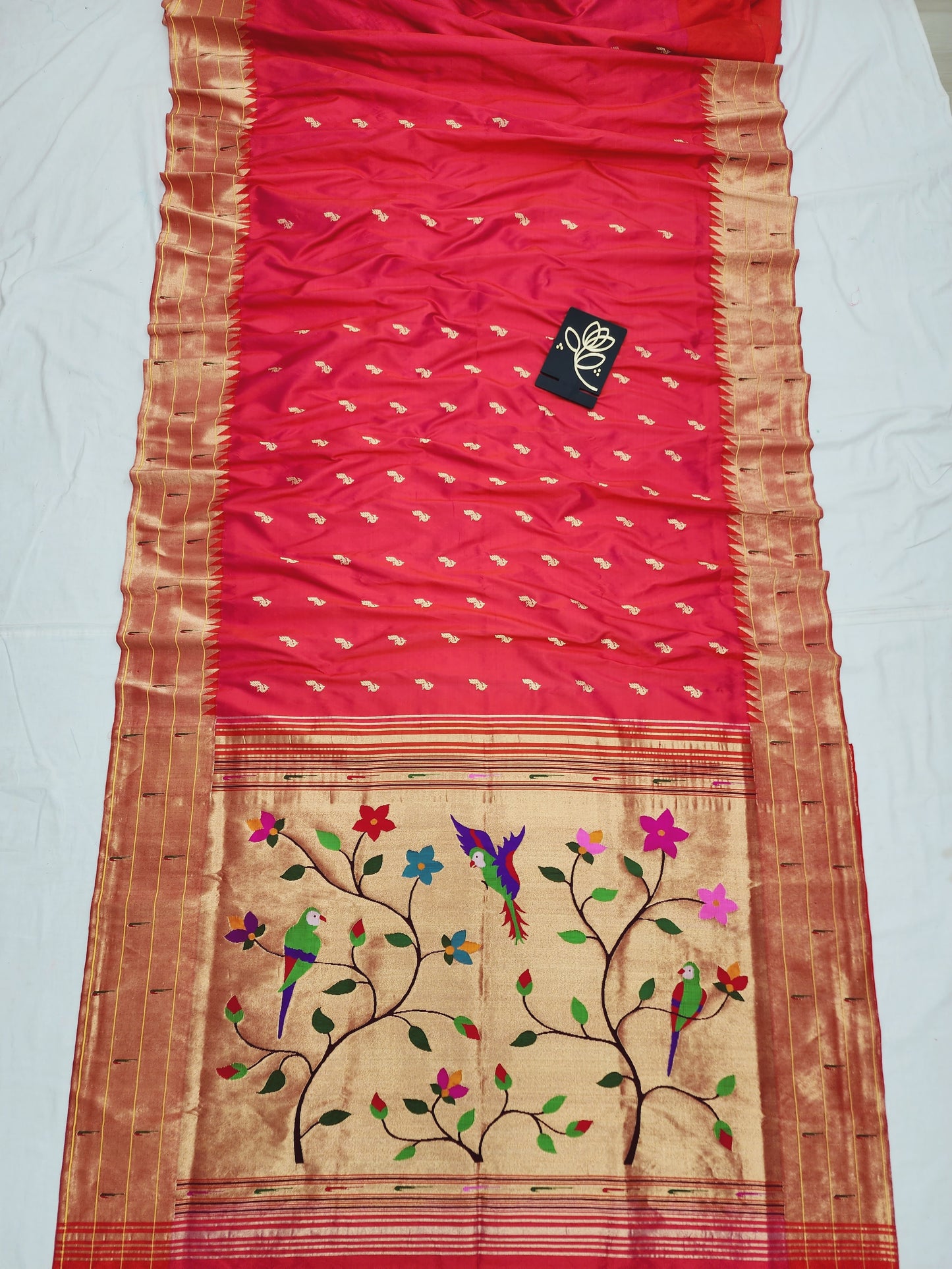 Triple Muniya Brocade Paithani