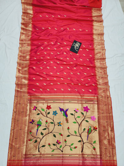 Triple Muniya Brocade Paithani