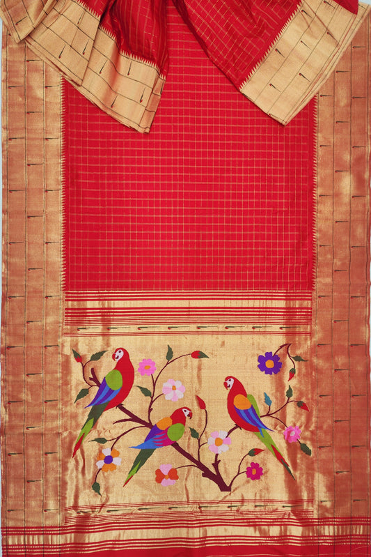 Triple Muniya Brocade Paithani