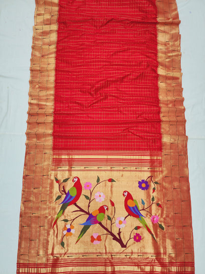 Triple Muniya Brocade Paithani
