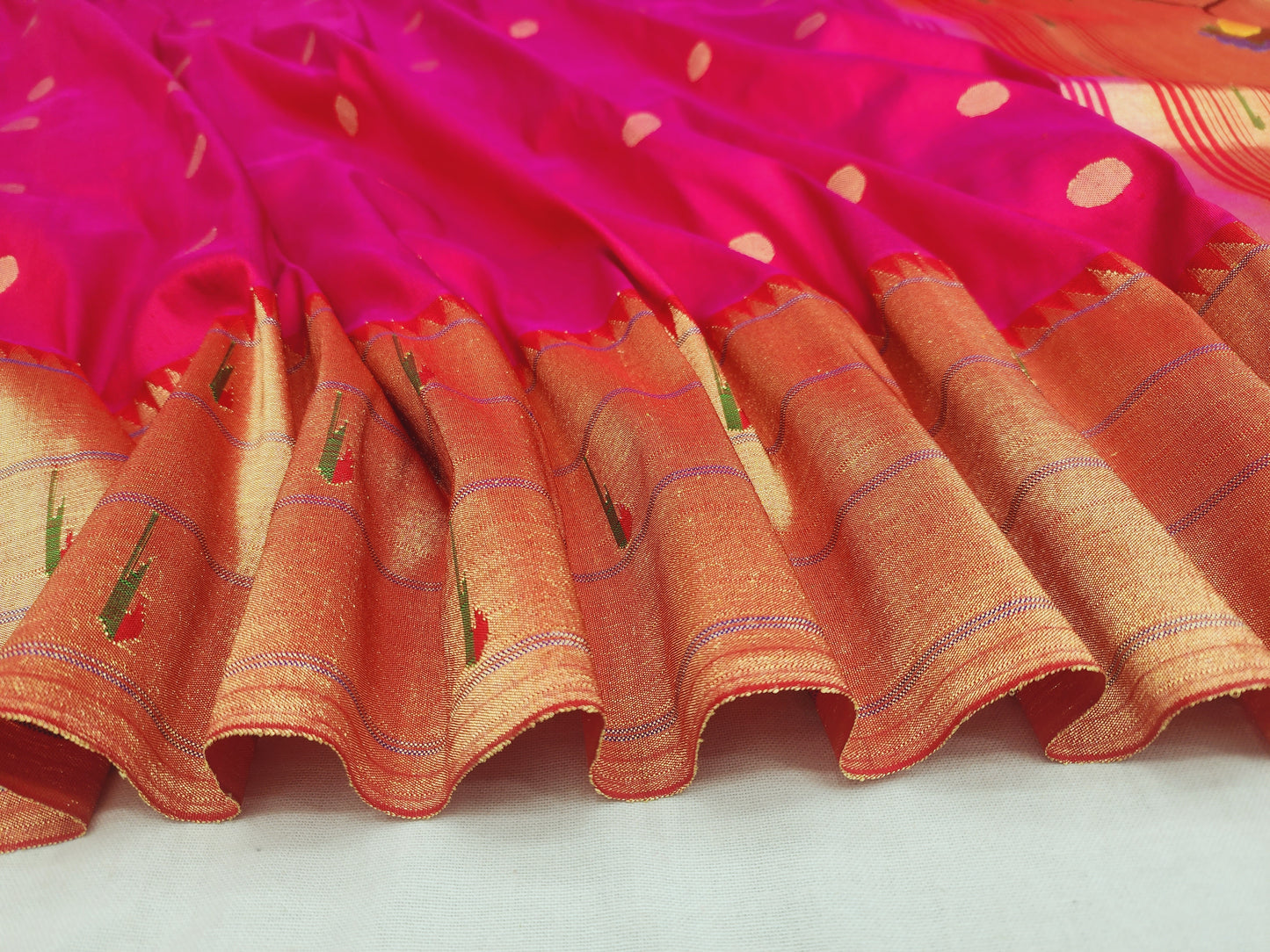 Triple Muniya Brocade Paithani