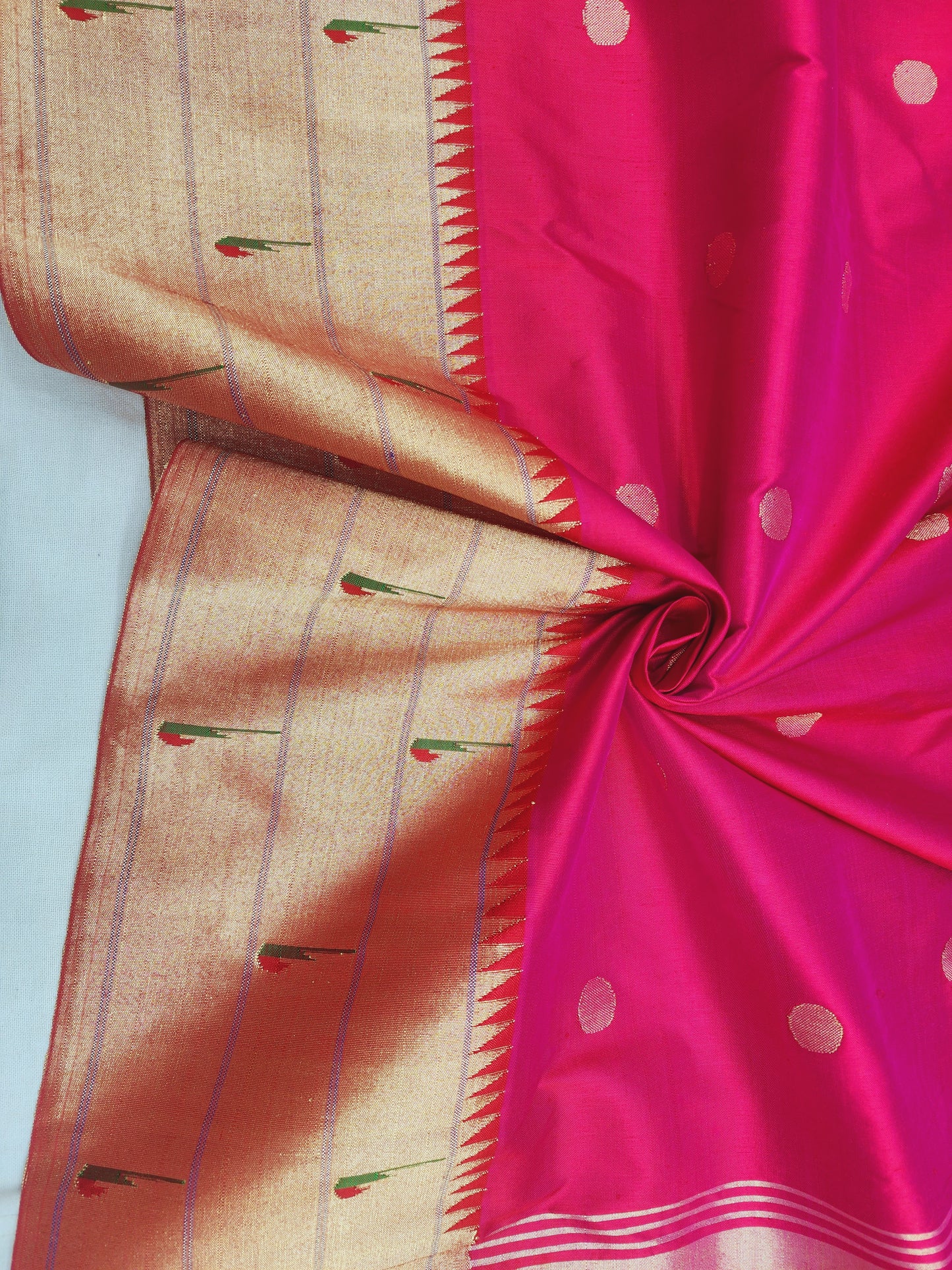 Triple Muniya Brocade Paithani