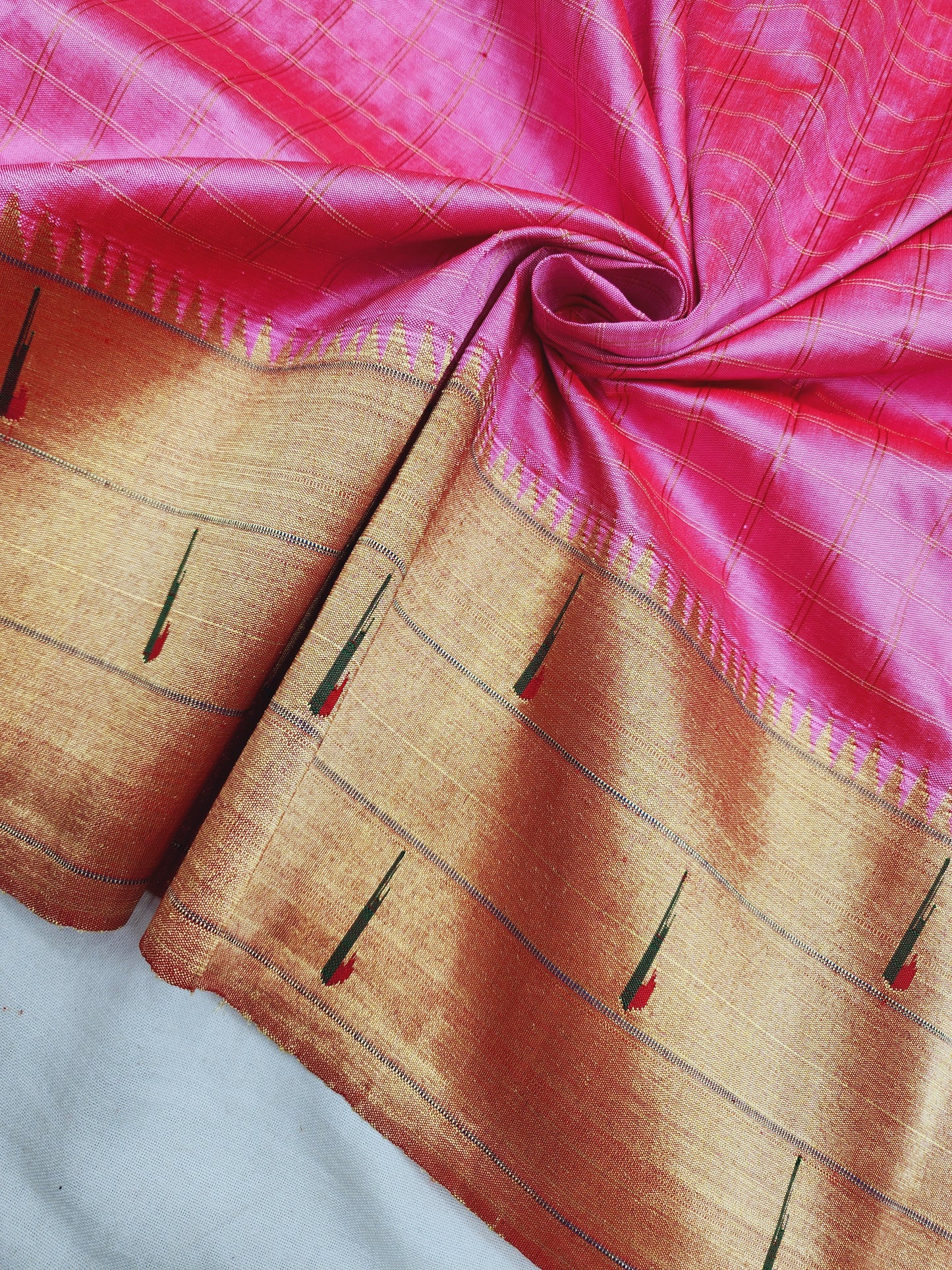 Triple Muniya Brocade Paithani