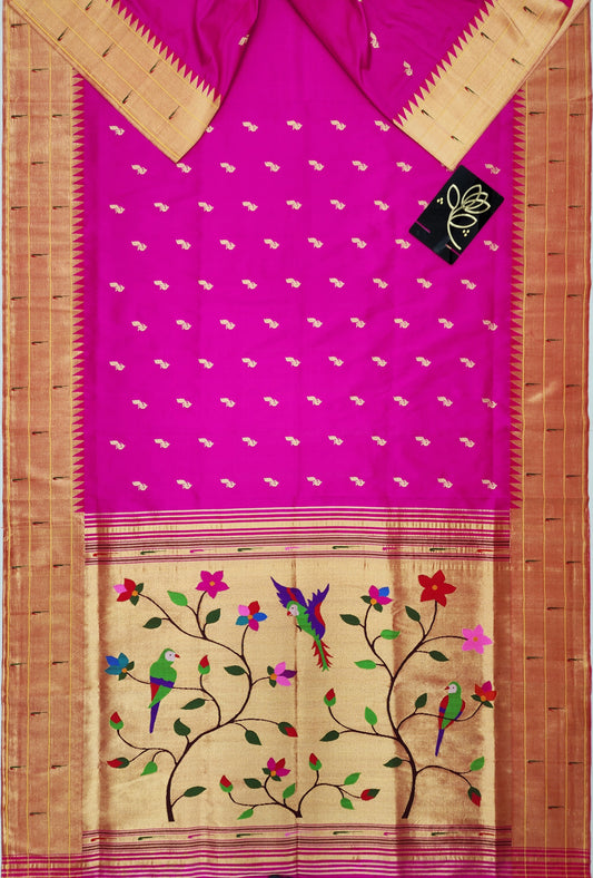 Triple Muniya Brocade Paithani
