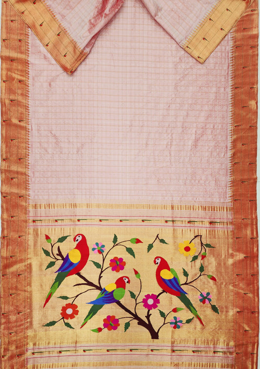 Triple Muniya Brocade Paithani