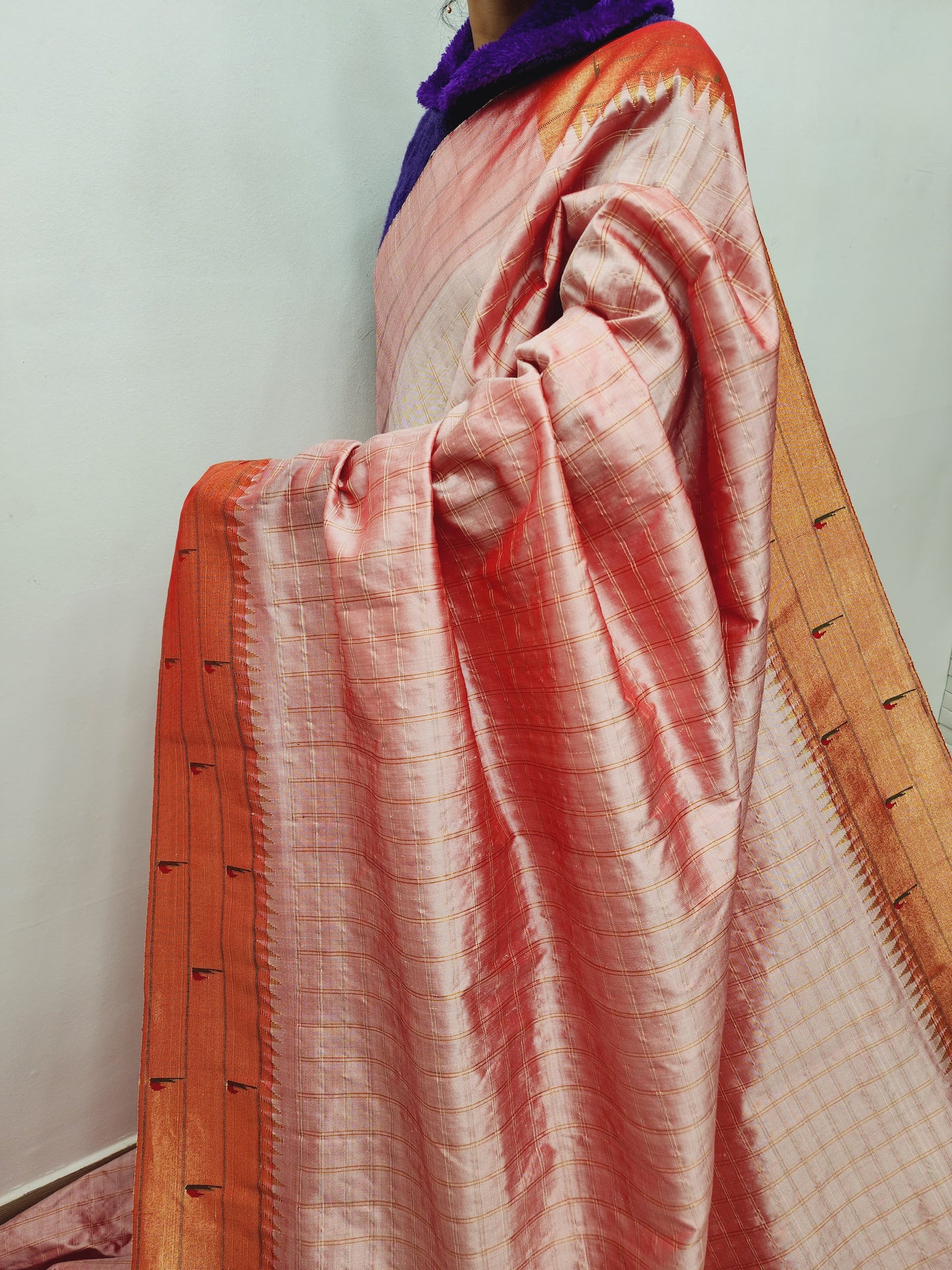 Triple Muniya Brocade Paithani