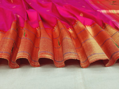 Triple Muniya Brocade Paithani