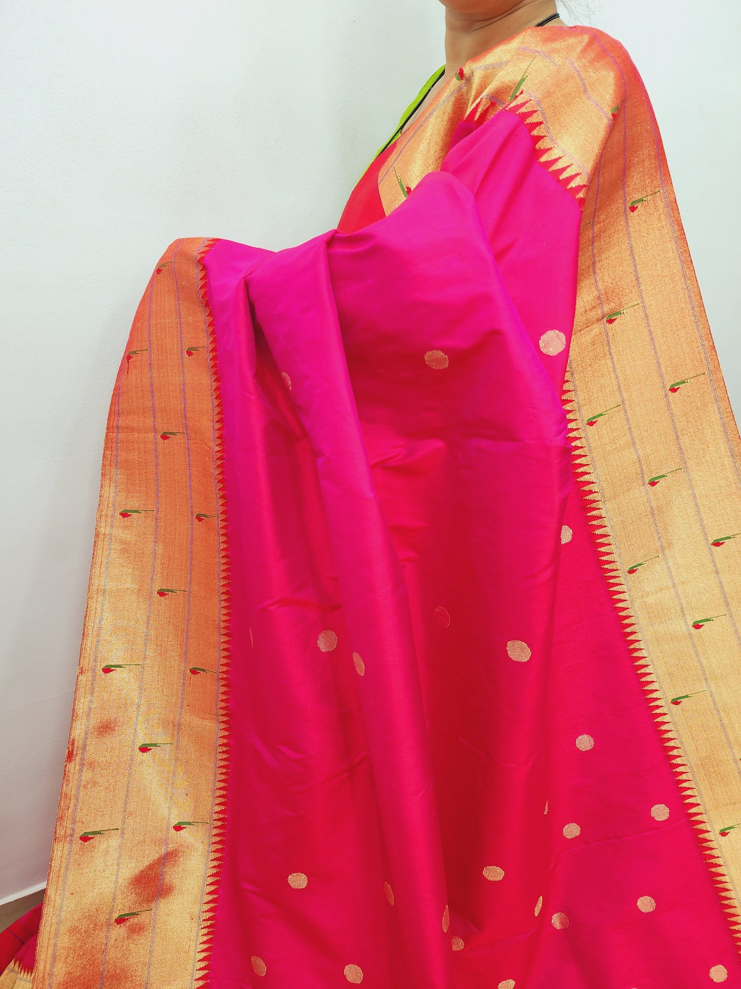 Triple Muniya Brocade Paithani
