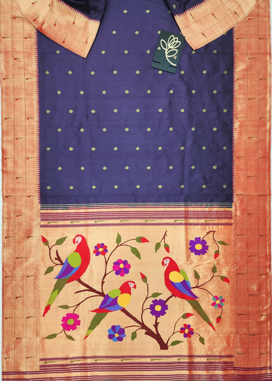 Triple Muniya Brocade Paithani