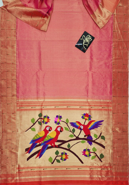 Triple Muniya Brocade Paithani