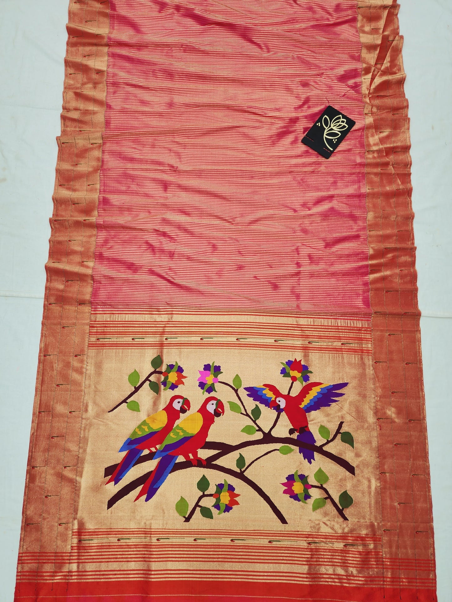 Triple Muniya Brocade Paithani