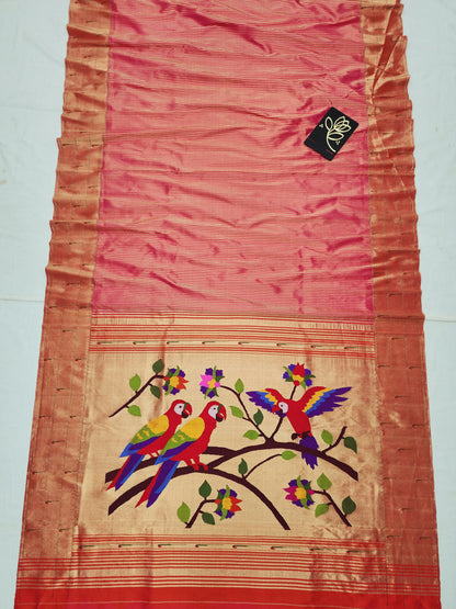 Triple Muniya Brocade Paithani