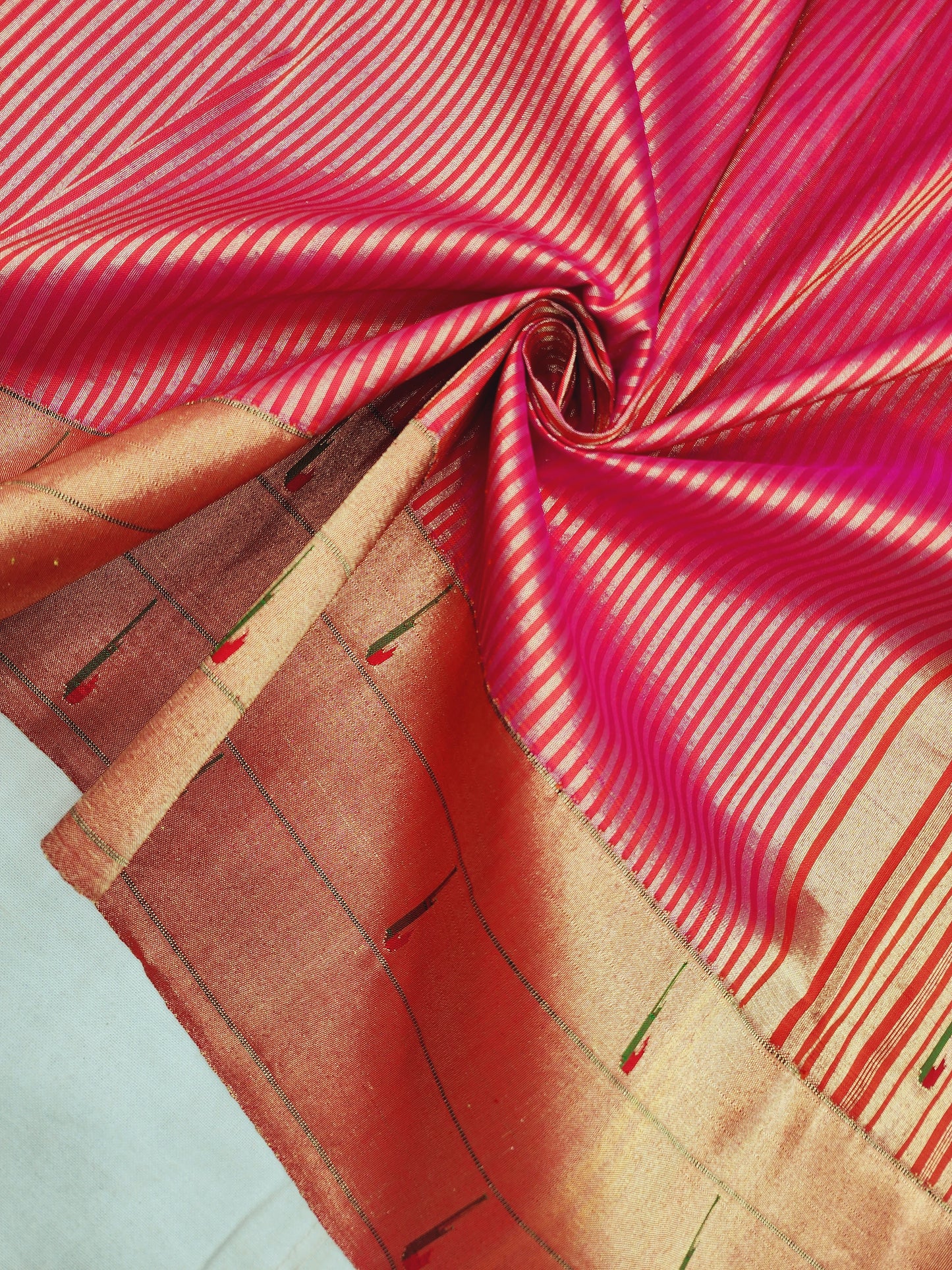 Triple Muniya Brocade Paithani