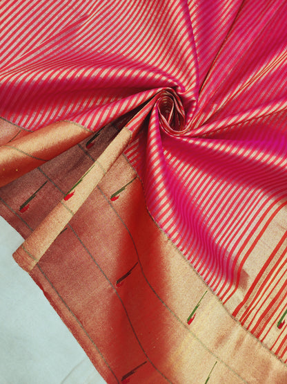 Triple Muniya Brocade Paithani