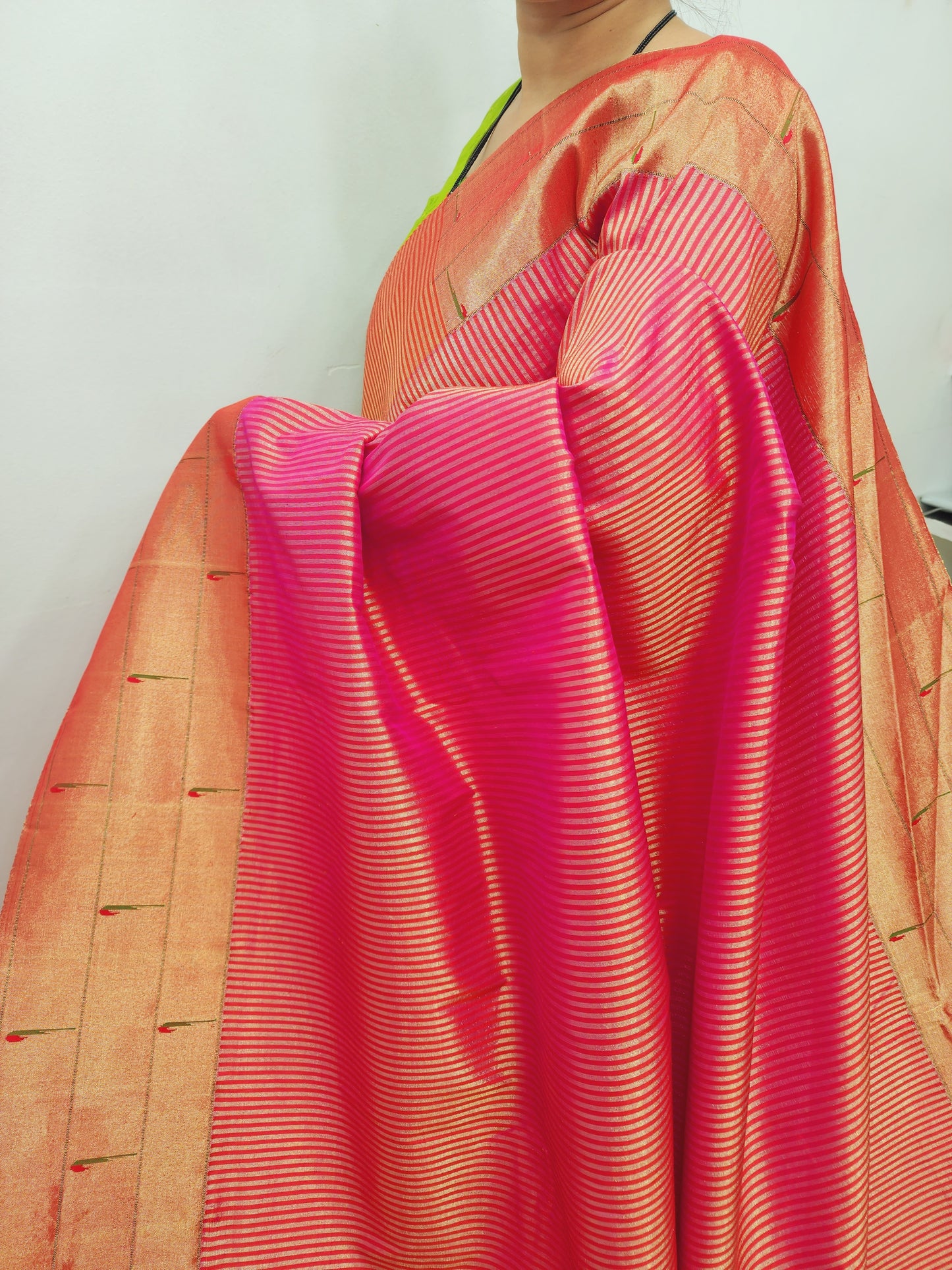 Triple Muniya Brocade Paithani