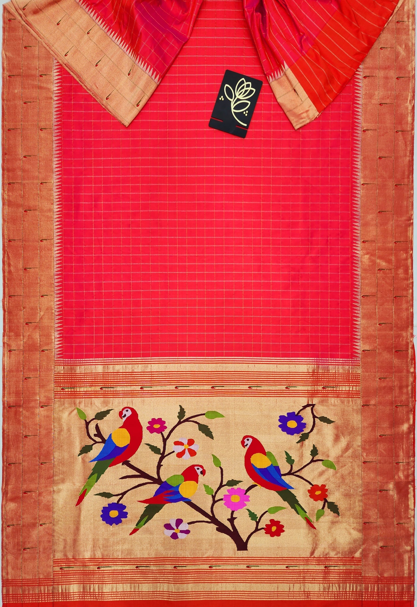 Triple Muniya Brocade Paithani