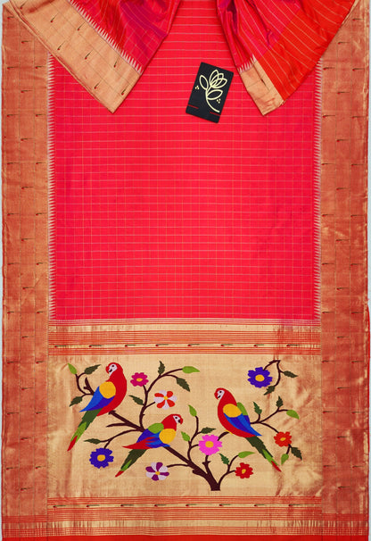 Triple Muniya Brocade Paithani