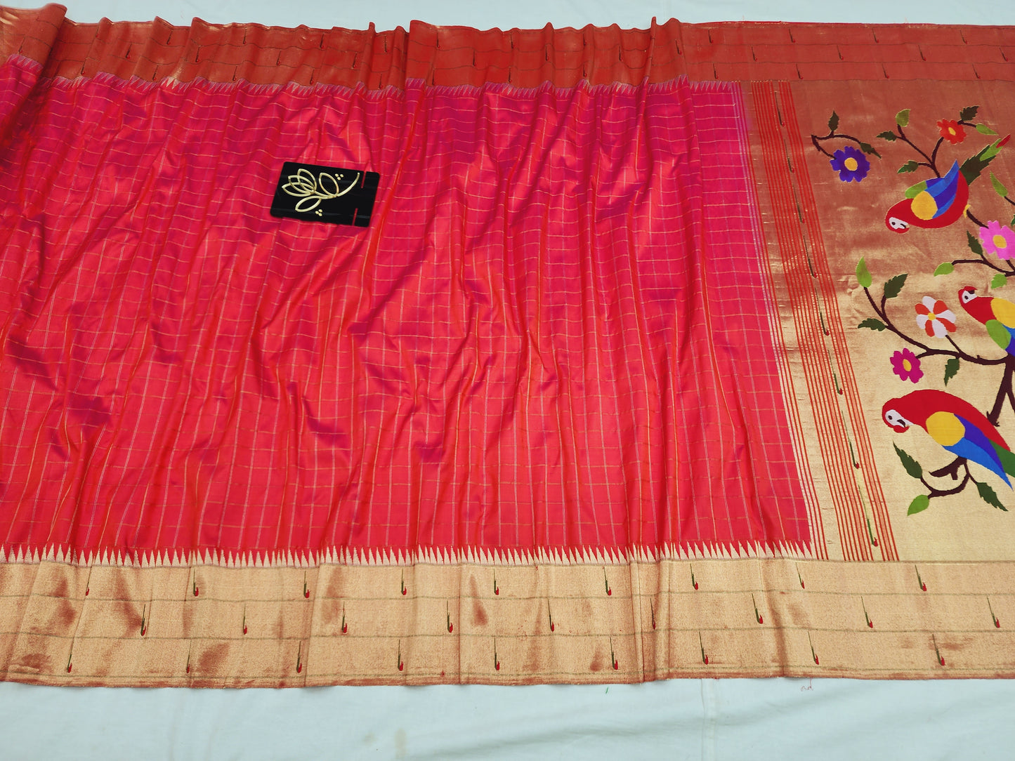 Triple Muniya Brocade Paithani